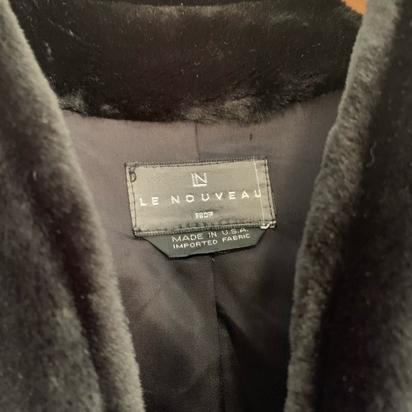 Le Nouveau Black Faux Fur Coat - Picture 4 of 6